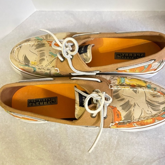 Sperry Topsider Tropical Floral Hawaiian Boat Shoes Size 9 - Picture 10 of 10